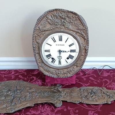 LOT 50: 19th Century Antique French Morbier / Comtoise Clock