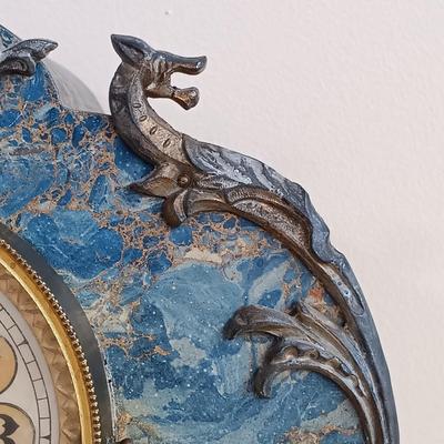 LOT 51: Antique 19th Century Iron Cased Mantle Clock