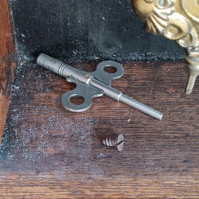 LOT 52: Antique Waterbury Clock Co. Gingerbread Kitchen Clock