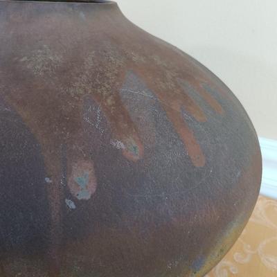 LOT 53: Vintage Marty Marcus Signed Raku Pottery Vase