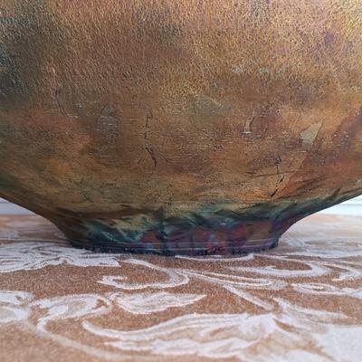 LOT 53: Vintage Marty Marcus Signed Raku Pottery Vase