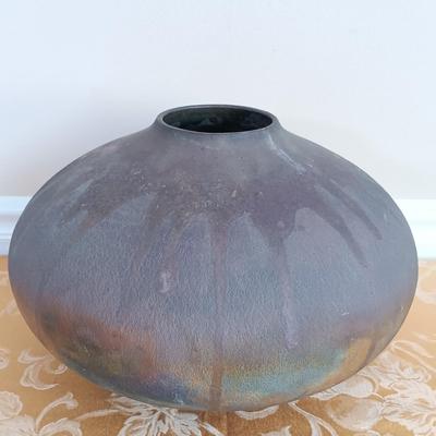 LOT 53: Vintage Marty Marcus Signed Raku Pottery Vase