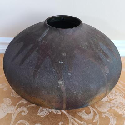LOT 53: Vintage Marty Marcus Signed Raku Pottery Vase
