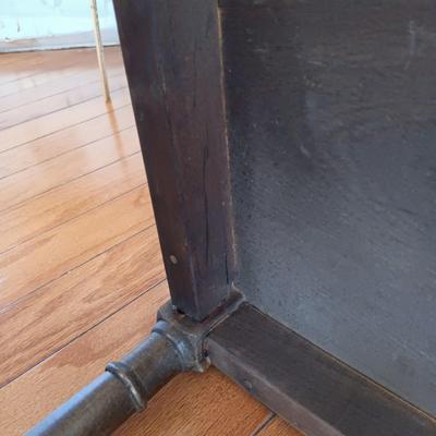 LOT 54: Antique Copper and Brass Samovar Lamp with Stacking Side Table