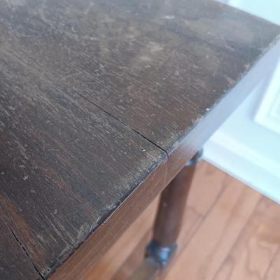 LOT 54: Antique Copper and Brass Samovar Lamp with Stacking Side Table