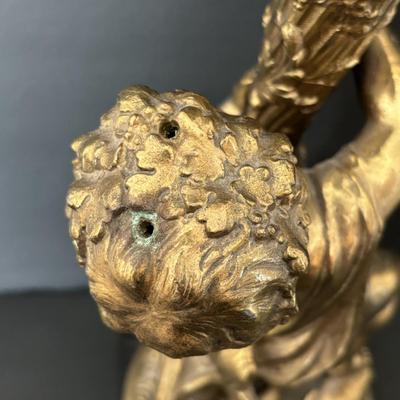 LOT 82: Vintage Bronze Planter/Vase Statue on Marble Base