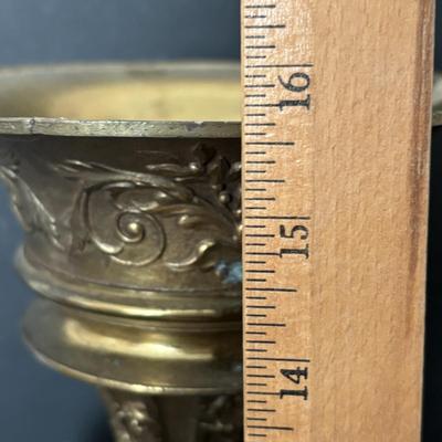 LOT 82: Vintage Bronze Planter/Vase Statue on Marble Base