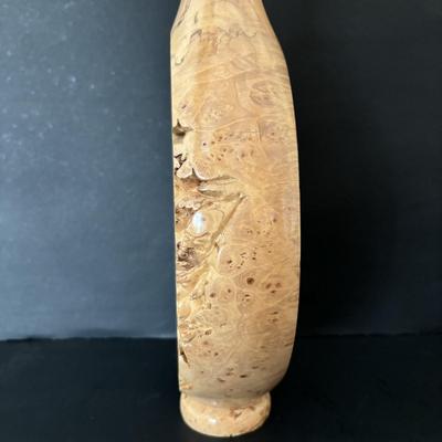 LOT 83: Warren Vienneau Burl Wood Vase & Spinning Aspen Studios Handcrafted Solid Wood Candle Holders