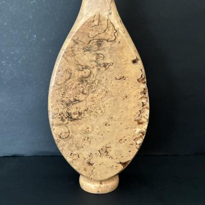 LOT 83: Warren Vienneau Burl Wood Vase & Spinning Aspen Studios Handcrafted Solid Wood Candle Holders