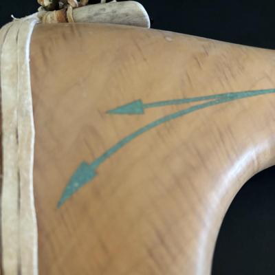 LOT 84: Lawrence Chavez Pueblo Pottery Bear Moon, Stars & Claw Figure, Acoma Pueblo Pottery Bear Figure & Vintage Native Amercian...