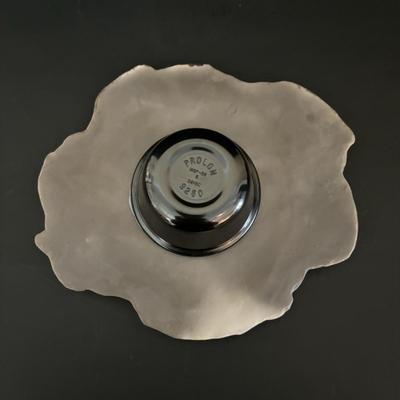 LOT 87: Raku Art Studio Pottery Floral Vasen w/Flower Frog along with Raku Square & Heart Spirit Shaker Rattles