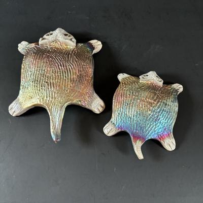 LOT 88: Raku Art Studio Pottery Flat Cat Figures, Raku Picture Frames, Cat Pottery Planters, Card/Picture Holder & Pottery Tray