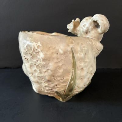 LOT 88: Raku Art Studio Pottery Flat Cat Figures, Raku Picture Frames, Cat Pottery Planters, Card/Picture Holder & Pottery Tray