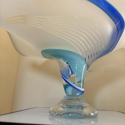 LOT 91: GORGEOUS 1997 Barry Entner Art Glass Sculpture Signed & Dated by Artist