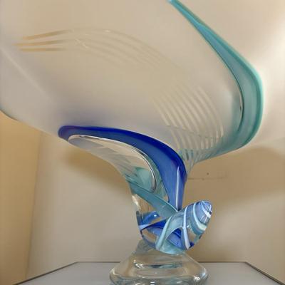 LOT 91: GORGEOUS 1997 Barry Entner Art Glass Sculpture Signed & Dated by Artist