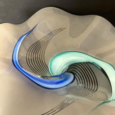 LOT 91: GORGEOUS 1997 Barry Entner Art Glass Sculpture Signed & Dated by Artist