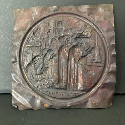 LOT 93: Copper Judaica Relief Art