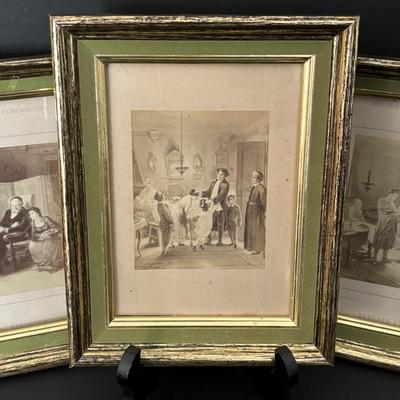 LOT 94: Antique/Vintage J. Schafer Prints of M. Oppenheim Portraits of a Traditional Jewish Family