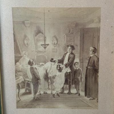 LOT 94: Antique/Vintage J. Schafer Prints of M. Oppenheim Portraits of a Traditional Jewish Family