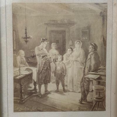 LOT 94: Antique/Vintage J. Schafer Prints of M. Oppenheim Portraits of a Traditional Jewish Family