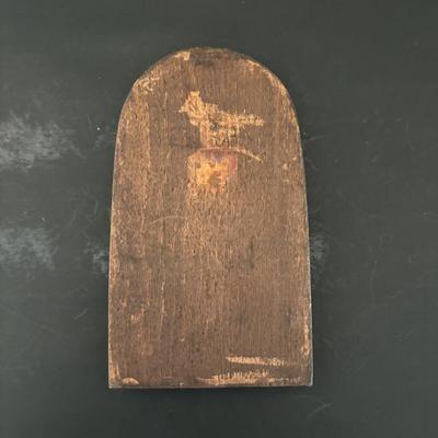 LOT 95: 19th Century Framed Velvet Fabric Fragment and Judaica Relief Art