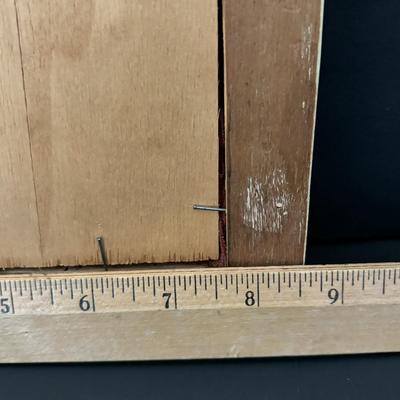 LOT 95: 19th Century Framed Velvet Fabric Fragment and Judaica Relief Art