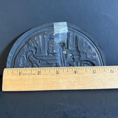 LOT 97: Copper Judaica Relief Art, Adam & Eve Relief Art & Synagogue Coins