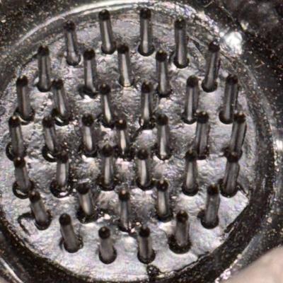 LOT 98: Raku Art Studio Pottery Collection: Picture Frames, Floral Vase w/Flower Frog & Clock Tower