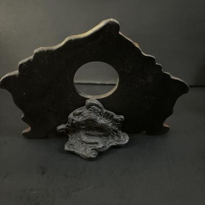 LOT 99: Raku Art Studio Pottery Collection: Under the Sea Vase w/Whale Cutout, Picture Frames & Clock