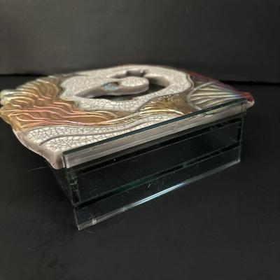 LOT 99: Raku Art Studio Pottery Collection: Under the Sea Vase w/Whale Cutout, Picture Frames & Clock