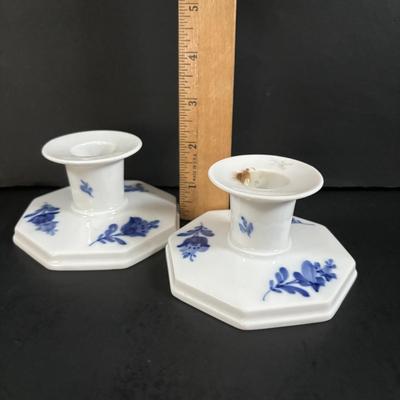 LOT 105: Vintage Bronze Bust of Woman, Royal Copenhagen Candle Sticks, Royal Doulton, Royal Crown Derby