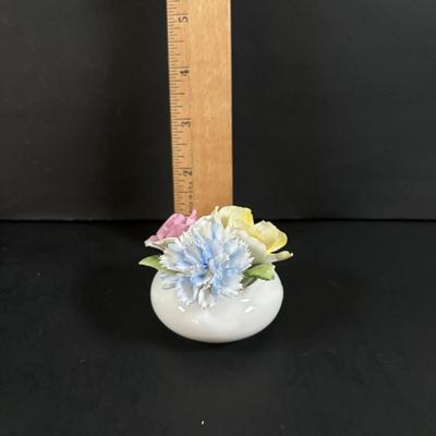 LOT 105: Vintage Bronze Bust of Woman, Royal Copenhagen Candle Sticks, Royal Doulton, Royal Crown Derby