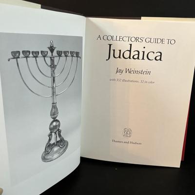 LOT 107: Copper Judaica Relief Art "The Scribe" Book Plates & Books