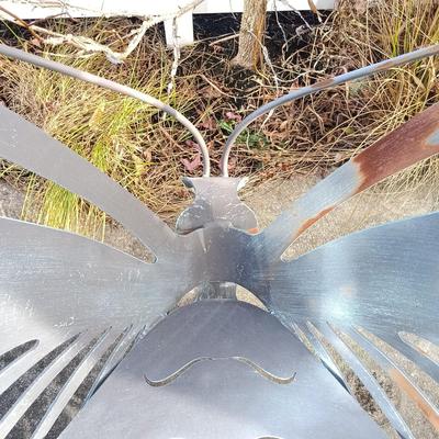 LOT 136: Cricket Forge Metal Butterfly Bench