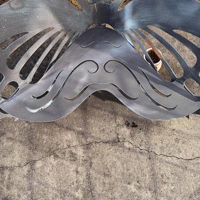 LOT 136: Cricket Forge Metal Butterfly Bench