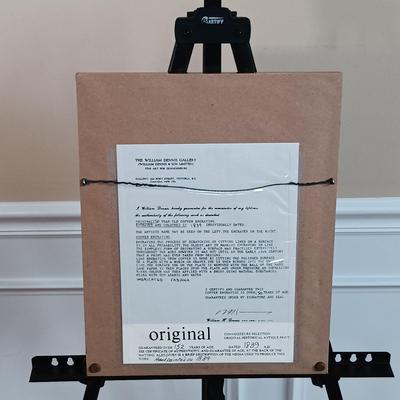 LOT 141: Antique Original Handpainted Botanical Copper Engraving Print 1839 'Imbricated Fabiana' by J. Ridgway with COA