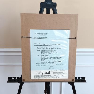 LOT 142: Antique Original Handpainted Botanical Lithograph 'Common Snowdrop' by James de Clark Sowerby with COA