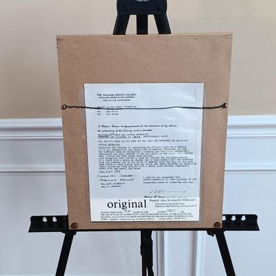 LOT 143: Antique Original Handpainted Botanical Copper Engraving 1832 with COA