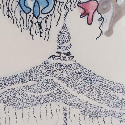 LOT 144: Léon Azoulay Signed and Numbered 'Ketubah' Serigraph Micrography Print