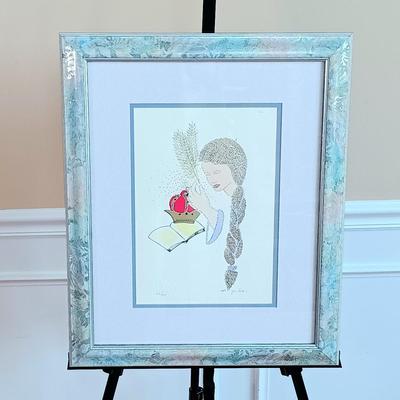 LOT 146: Signed and Numbered Micrography Print 'Story of Ruth' by Rabbi Israel Cohen