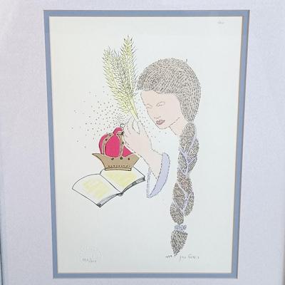 LOT 146: Signed and Numbered Micrography Print 'Story of Ruth' by Rabbi Israel Cohen