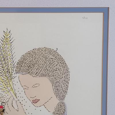 LOT 146: Signed and Numbered Micrography Print 'Story of Ruth' by Rabbi Israel Cohen
