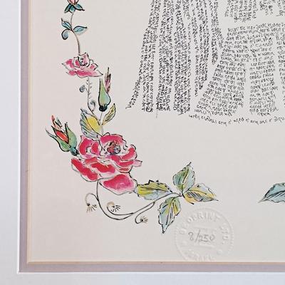 LOT 147: Signed and Numbered Serigraph Micrography Print by Rabbi Dror Yisrael Cohen with COA
