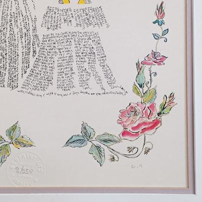 LOT 147: Signed and Numbered Serigraph Micrography Print by Rabbi Dror Yisrael Cohen with COA