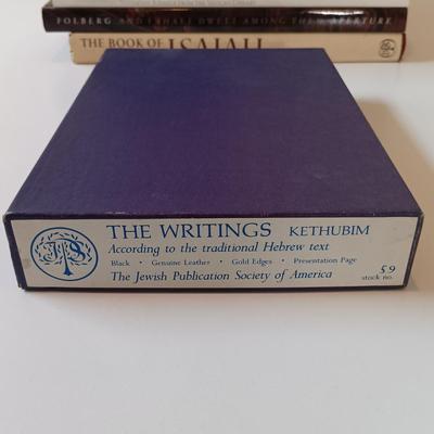 LOT 150: Vintage Haggadah Facsimile with Map, Pirké Aboth In Etching by Saul Roskin 1940, The Book of Letters 1975 & More