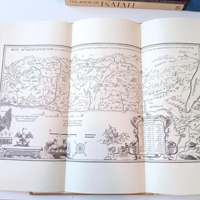 LOT 150: Vintage Haggadah Facsimile with Map, Pirké Aboth In Etching by Saul Roskin 1940, The Book of Letters 1975 & More