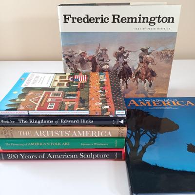 LOT 152: 1972 Frederic Remington Coffee Table Book, 1986 A Day in the Life of America, 1976 200 Years of American Sculpture & More