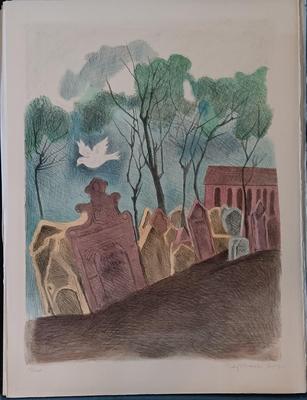 LOT 155: Signed and Numbered 1970 Raphael Soyer The Mirror and The Gentleman of Cracow Portfolio of 12 Lithograph Illustrations