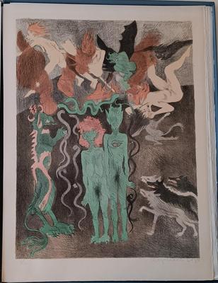 LOT 155: Signed and Numbered 1970 Raphael Soyer The Mirror and The Gentleman of Cracow Portfolio of 12 Lithograph Illustrations