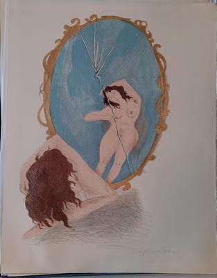 LOT 155: Signed and Numbered 1970 Raphael Soyer The Mirror and The Gentleman of Cracow Portfolio of 12 Lithograph Illustrations